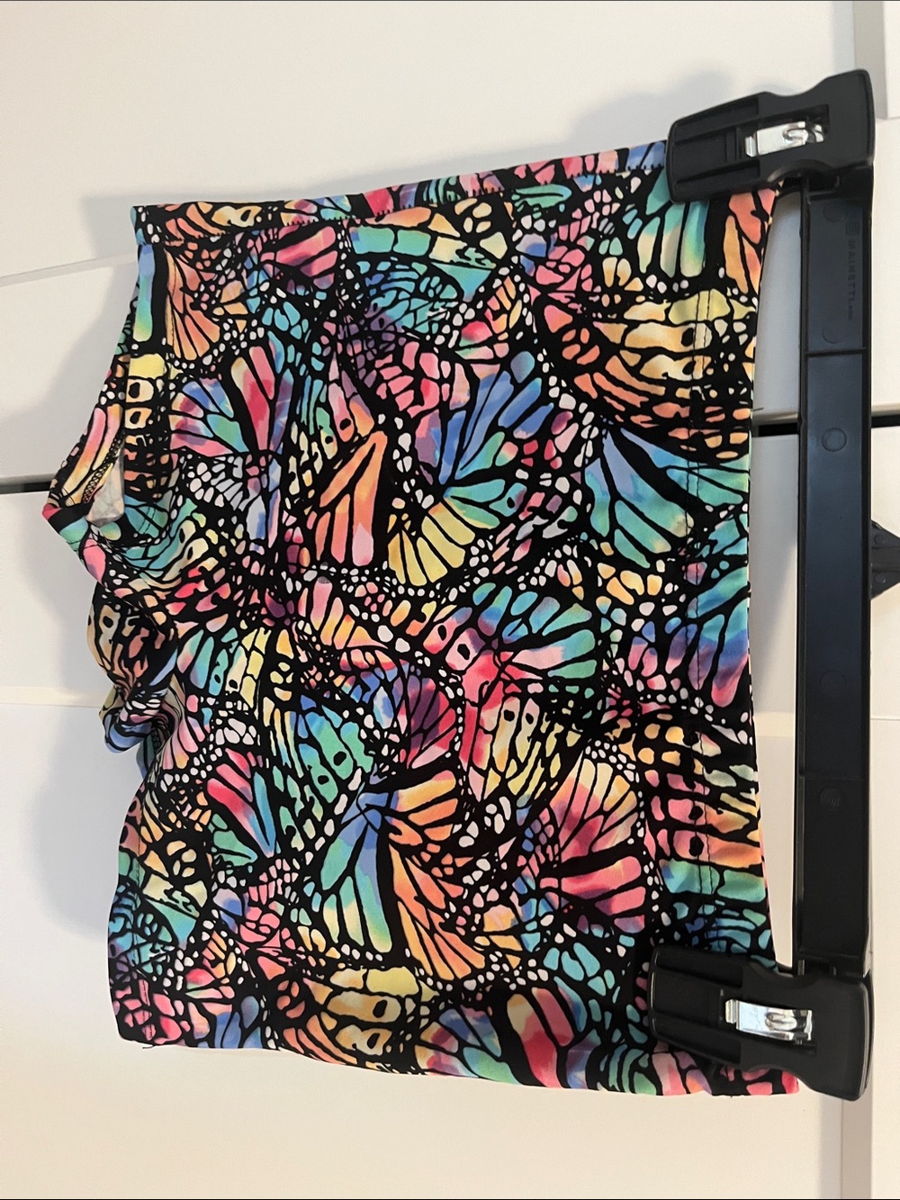 City Threads Kids Swim Bottoms - Multicolor Butterfly Print on Black
